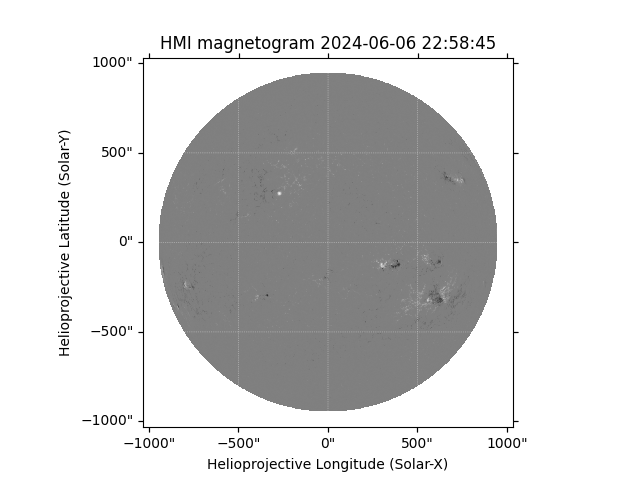 HMI magnetogram 2024-06-06 22:58:45