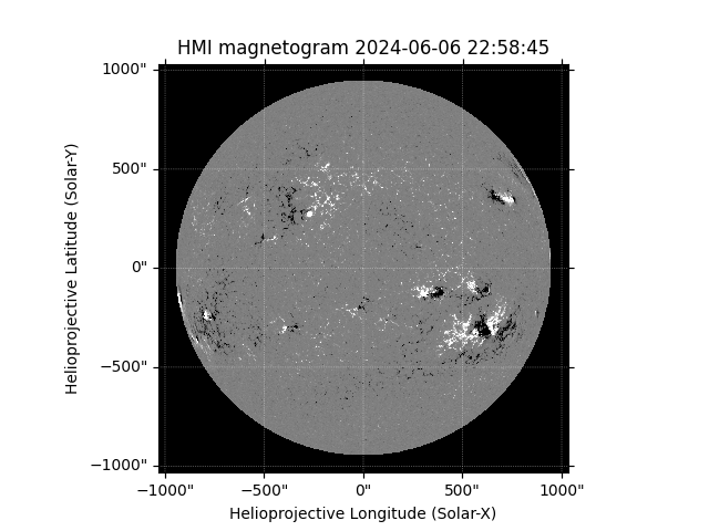 HMI magnetogram 2024-06-06 22:58:45