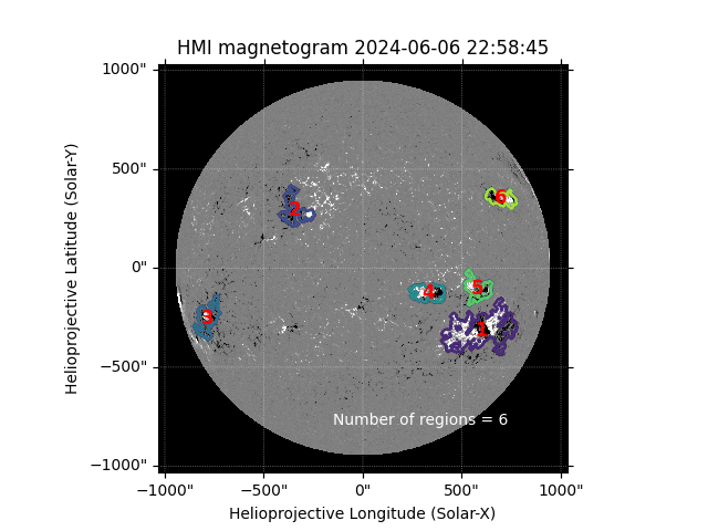 HMI magnetogram 2024-06-06 22:58:45