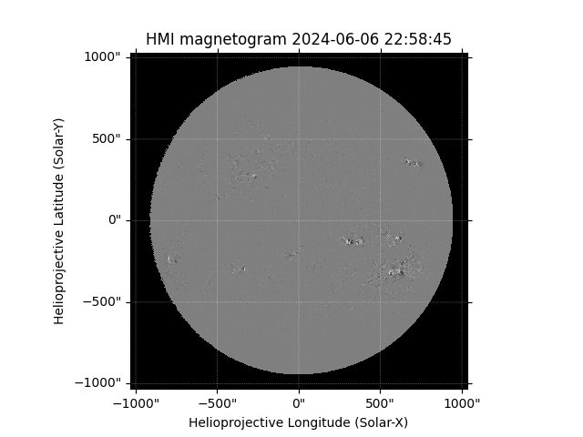 HMI magnetogram 2024-06-06 22:58:45